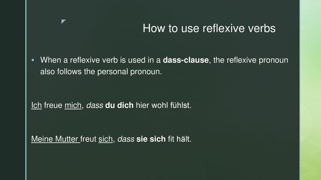 Reflexive Verbs Ppt Herunterladen